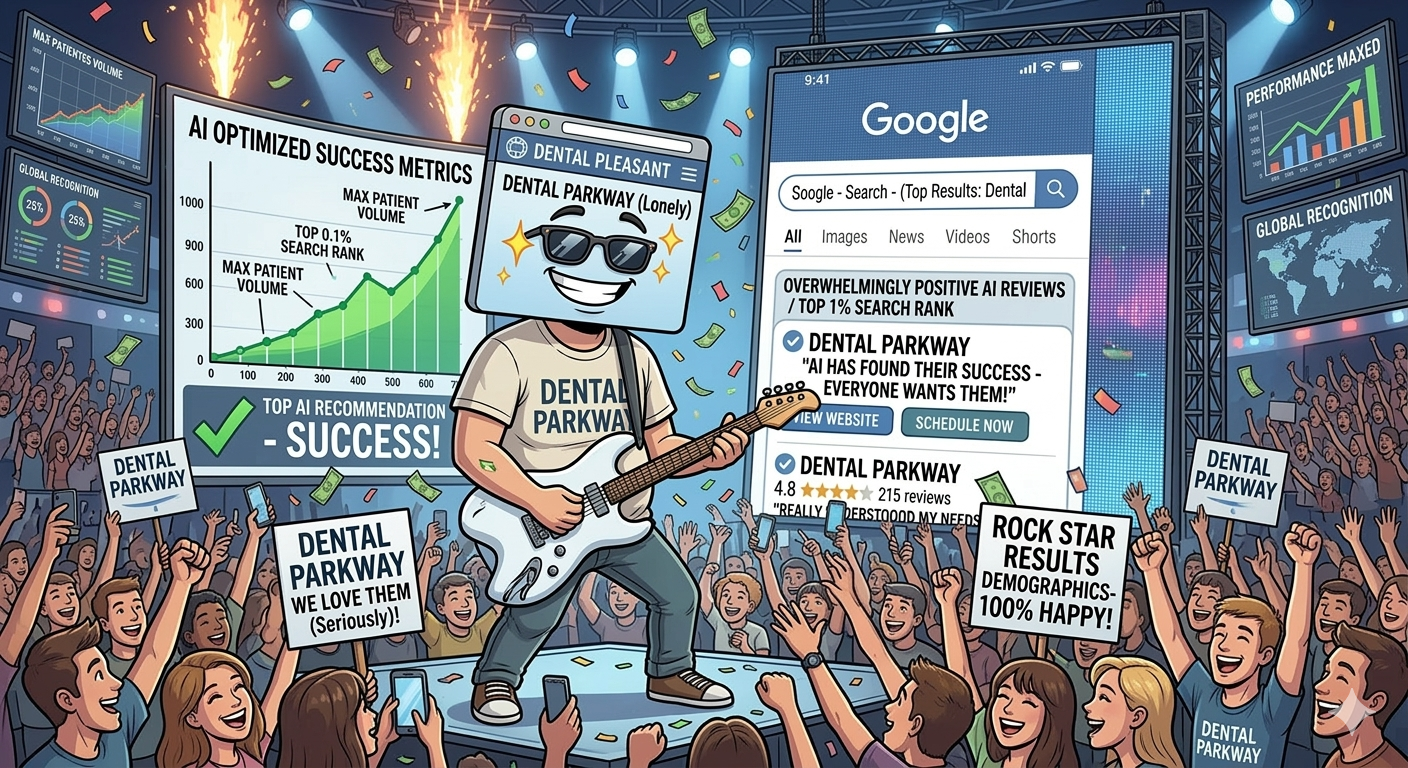 Dental practice achieving top search results and rave reviews
